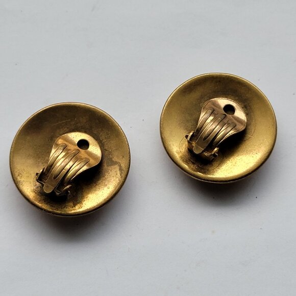 Vintage Spanish Damascene Clip on Earrings - Picture 10 of 10